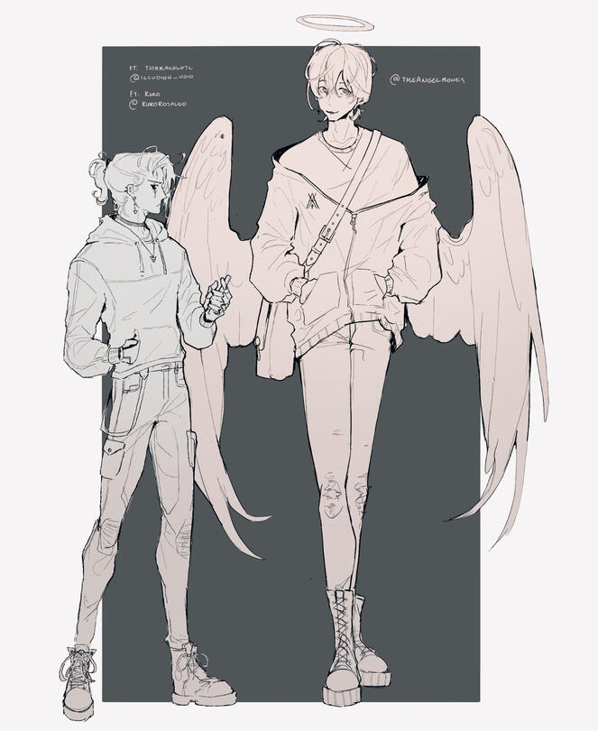 2 character fullbody sketch